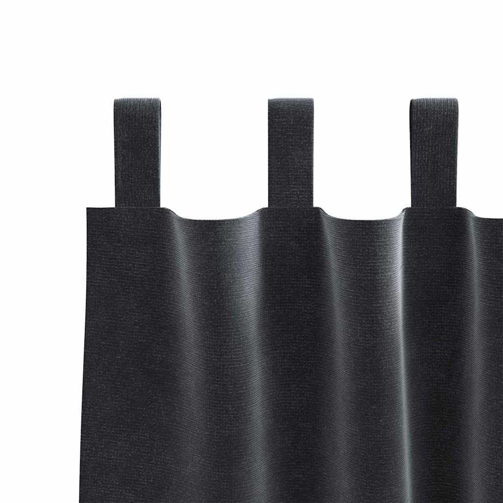Tende oscuranti 2 pcs Grigio scuro 140 x 140 cm Velluto | homemem39