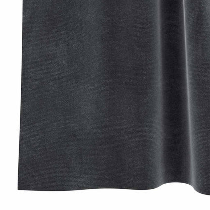 Tende oscuranti 2 pcs Grigio scuro 140 x 140 cm Velluto | homemem39