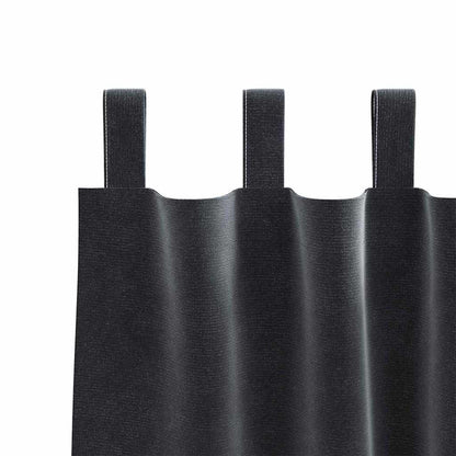 Tende oscuranti 2 pcs Grigio scuro 140 x 225 cm Velluto | homemem39