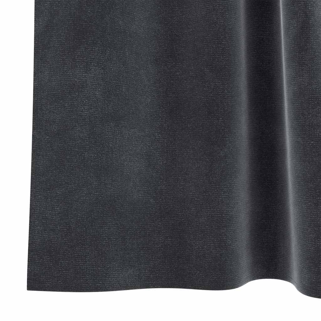 Tende oscuranti 2 pcs Grigio scuro 140 x 245 cm Velluto | homemem39