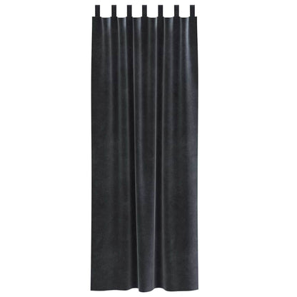 Tende oscuranti 2 pcs Grigio scuro 140 x 260 cm Velluto | homemem39