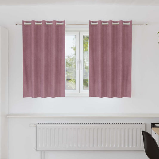 Tende oscuranti 2 pcs Rosa scuro 140 x 140 cm Velluto