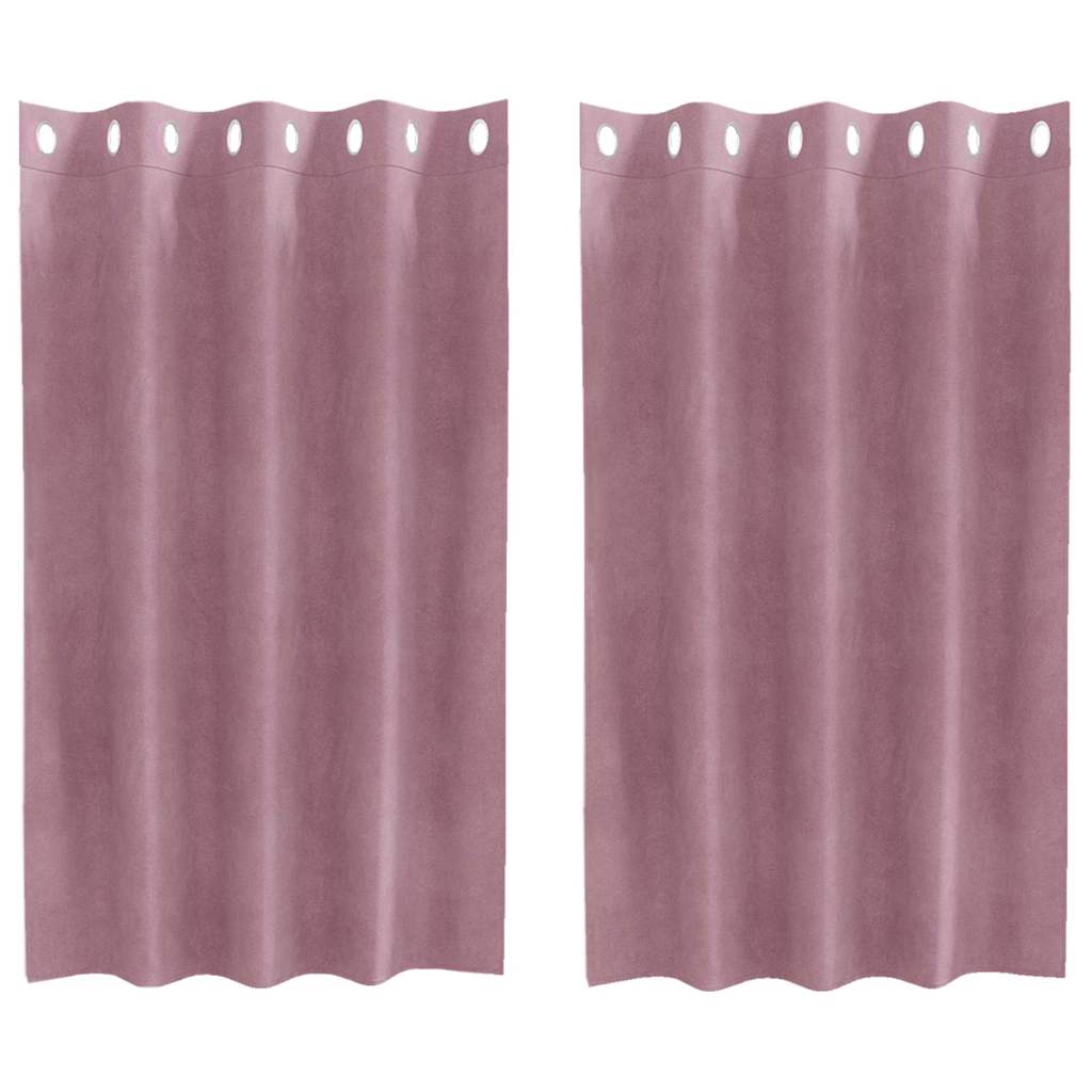 Tende oscuranti 2 pcs Rosa scuro 140 x 140 cm Velluto