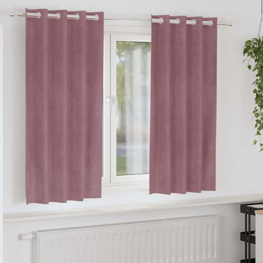 Tende oscuranti 2 pcs Rosa scuro 140 x 175 cm Velluto | homemem39