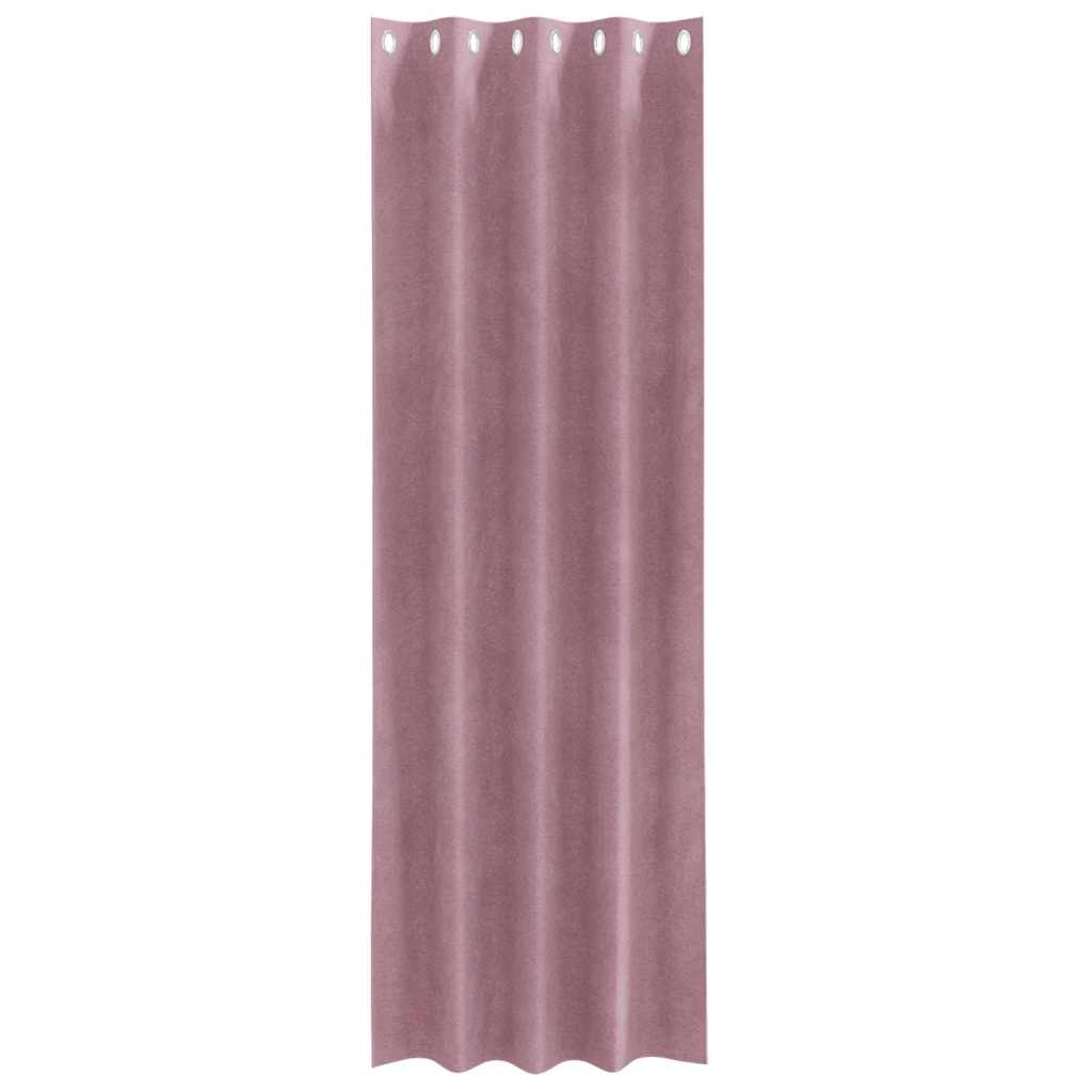 Tende oscuranti 2 pcs Rosa scuro 140 x 245 cm Velluto | homemem39