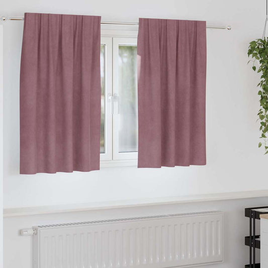 Tende oscuranti 2 pcs Rosa scuro 140 x 140 cm Velluto | homemem39