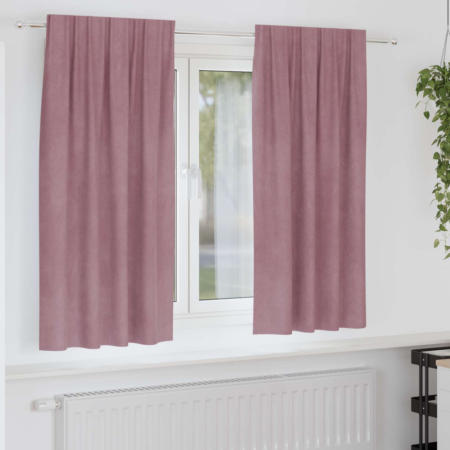 Tende oscuranti 2 pcs Rosa scuro 140 x 175 cm Velluto