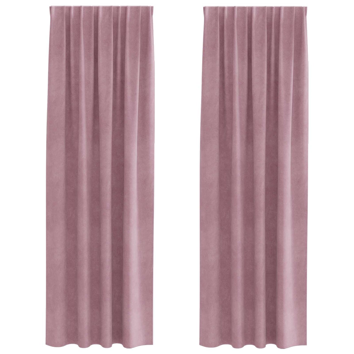 Tende oscuranti 2 pcs Rosa scuro 140 x 245 cm Velluto | homemem39