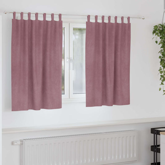 Tende oscuranti 2 pcs Rosa scuro 140 x 140 cm Velluto | homemem39