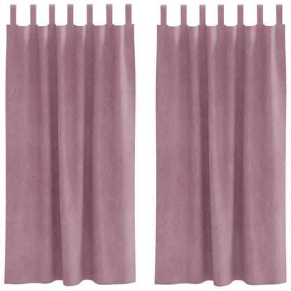 Tende oscuranti 2 pcs Rosa scuro 140 x 175 cm Velluto