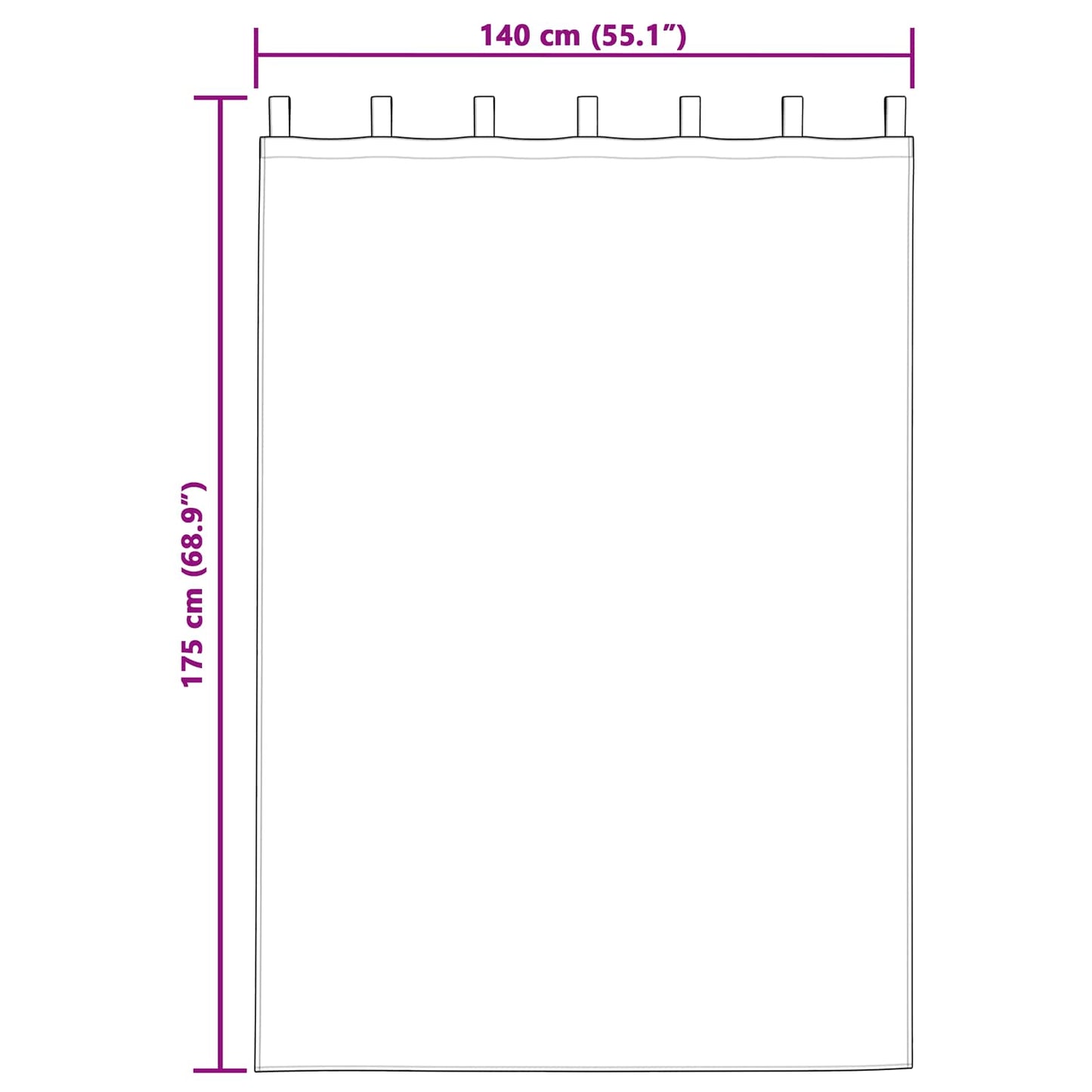 Tende oscuranti 2 pcs Rosa scuro 140 x 175 cm Velluto