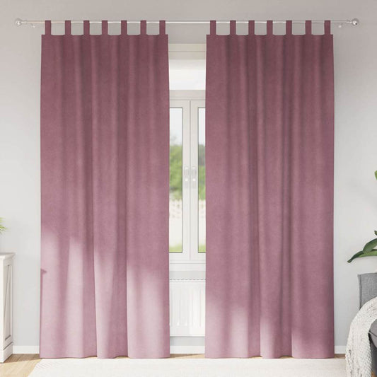Tende oscuranti 2 pcs Rosa scuro 140 x 225 cm Velluto | homemem39