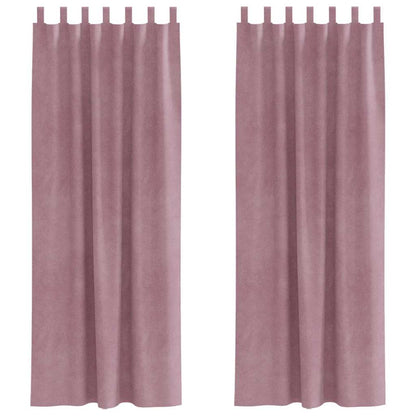 Tende oscuranti 2 pcs Rosa scuro 140 x 245 cm Velluto | homemem39