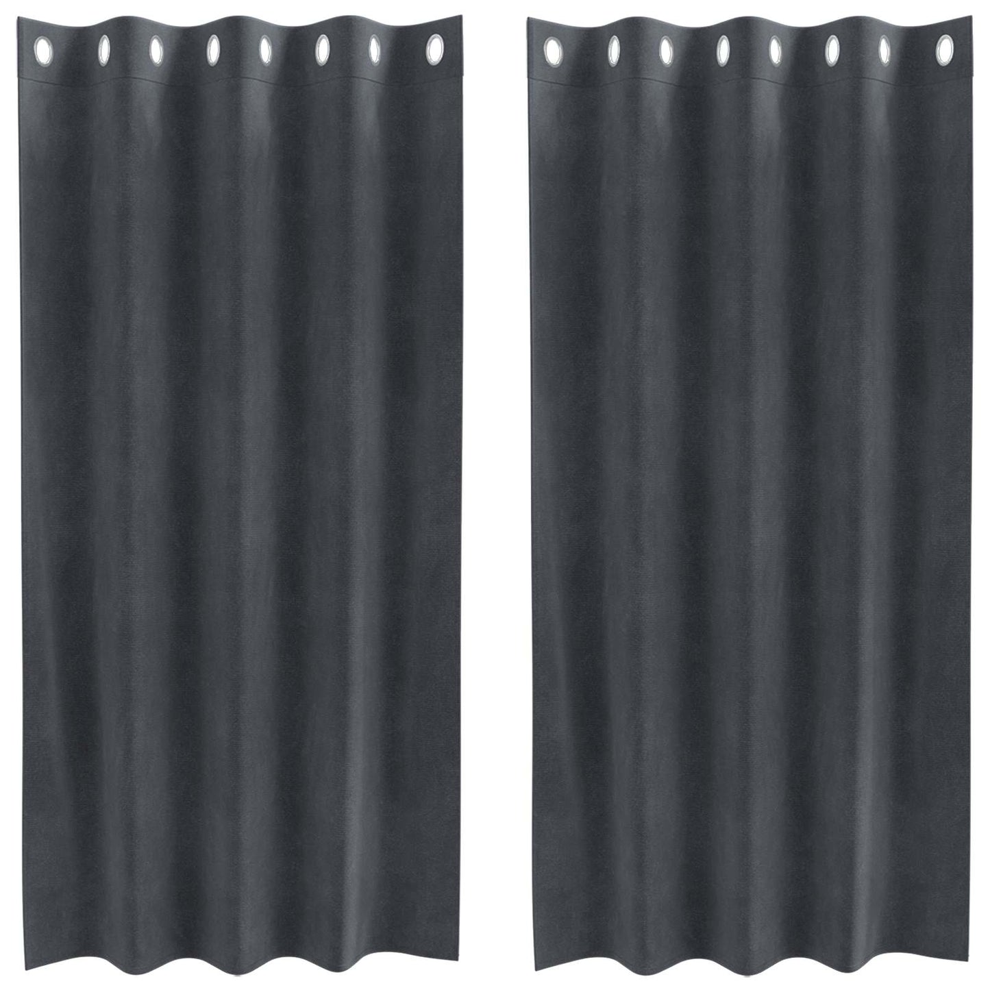 Tende oscuranti 2 pcs Grigio chiaro 140 x 175 cm Velluto | homemem39