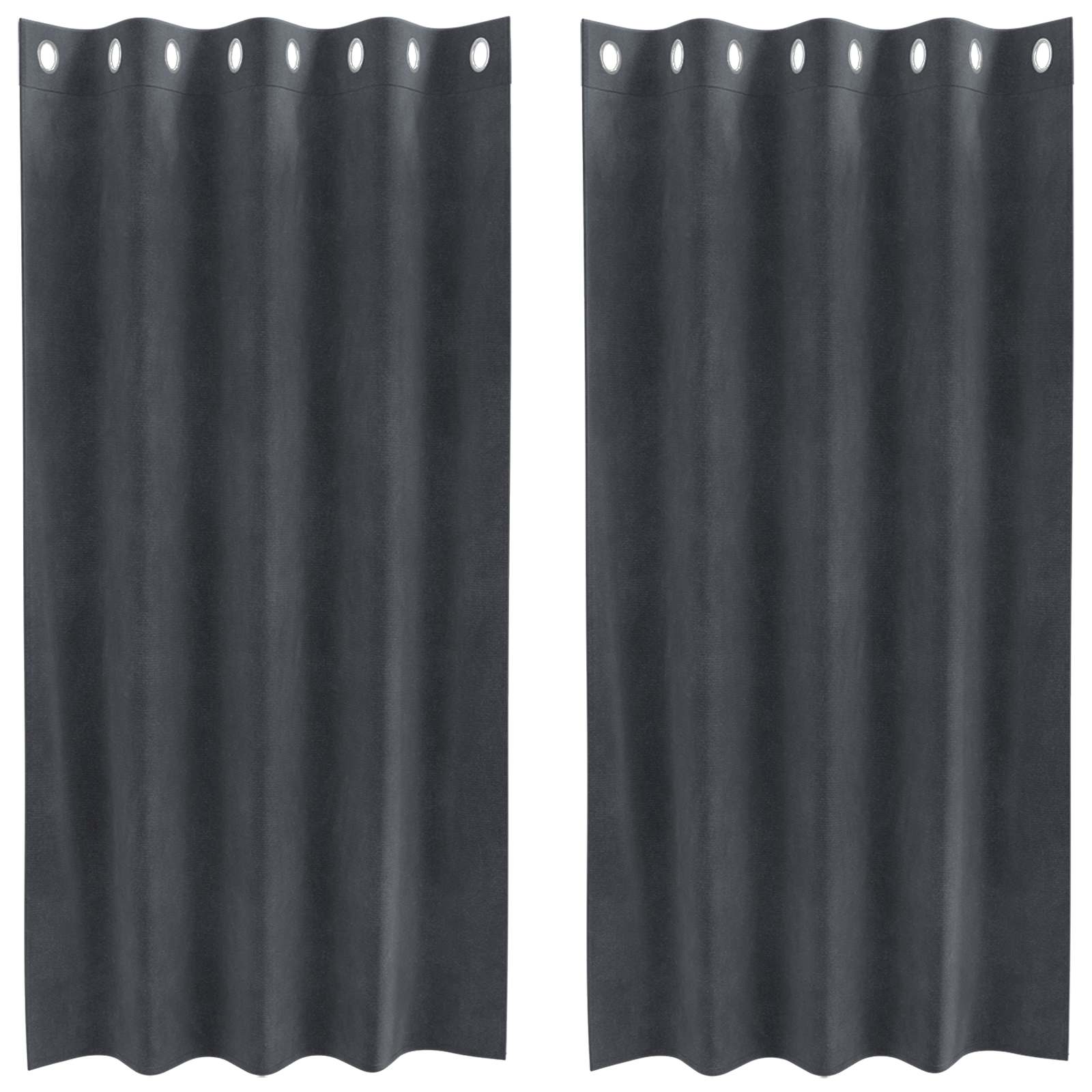 Tende oscuranti 2 pcs Grigio chiaro 140 x 175 cm Velluto | homemem39