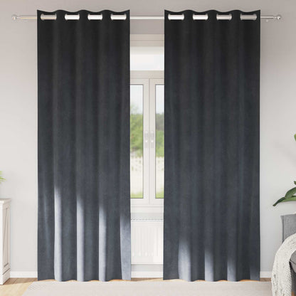 Tende oscuranti 2 pcs Grigio chiaro 140 x 225 cm Velluto | homemem39