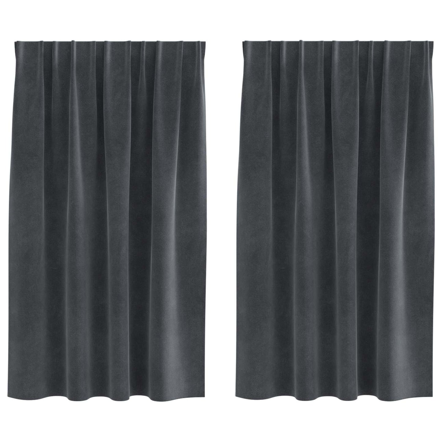 Tende oscuranti 2 pcs Grigio chiaro 140 x 140 cm Velluto
