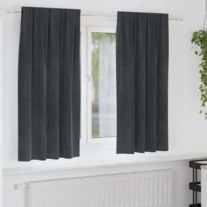 Tende oscuranti 2 pcs Grigio chiaro 140 x 175 cm Velluto | homemem39