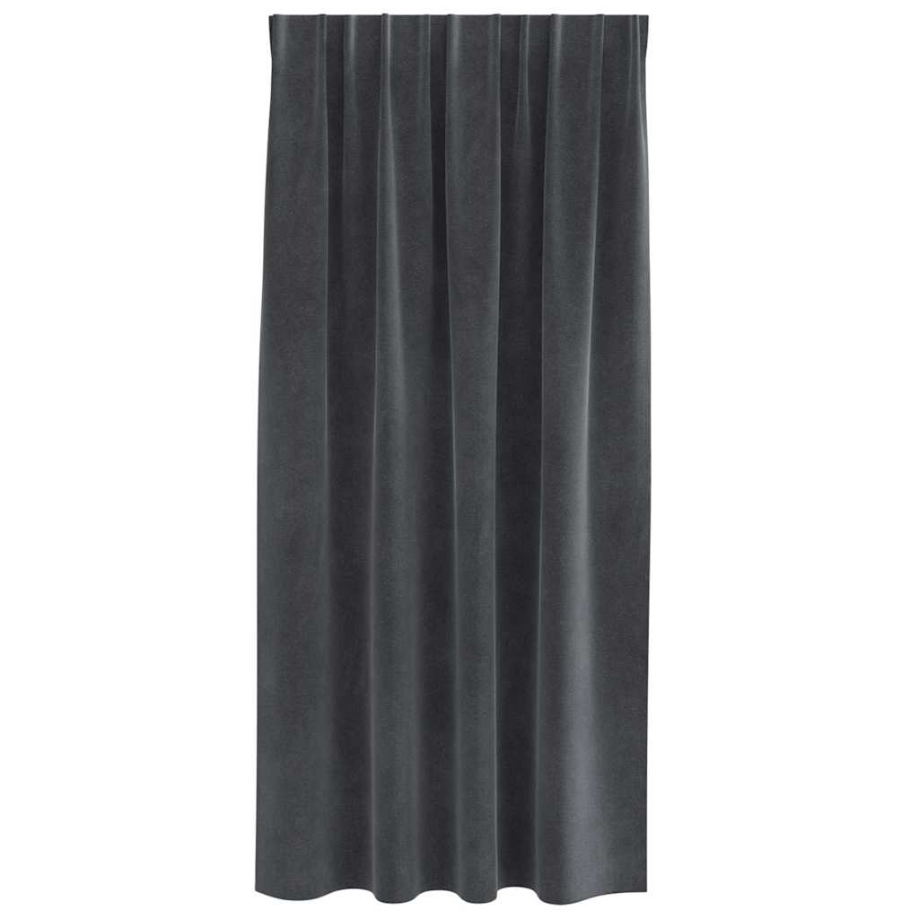 Tende oscuranti 2 pcs Grigio chiaro 140 x 175 cm Velluto | homemem39