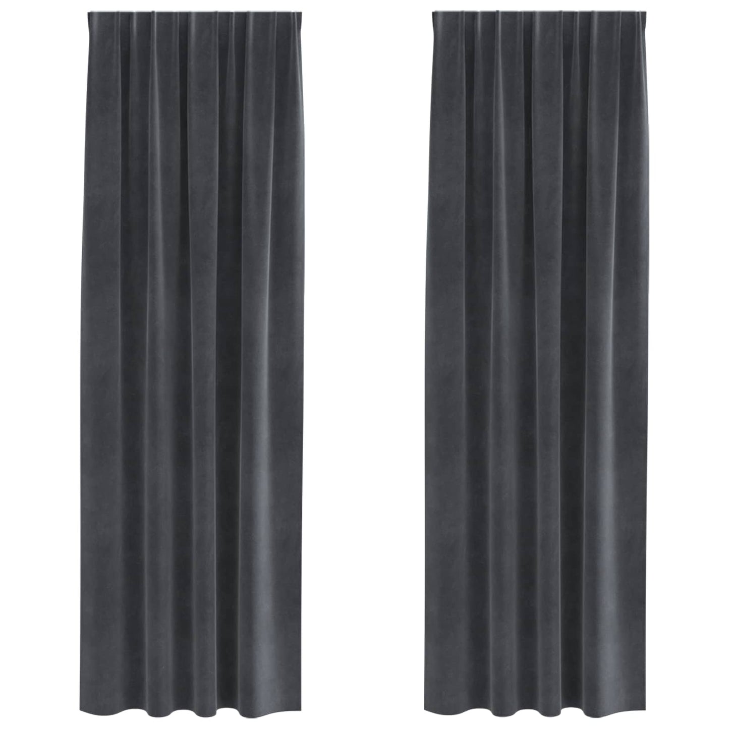 Tende oscuranti 2 pcs Grigio chiaro 140 x 225 cm Velluto | homemem39