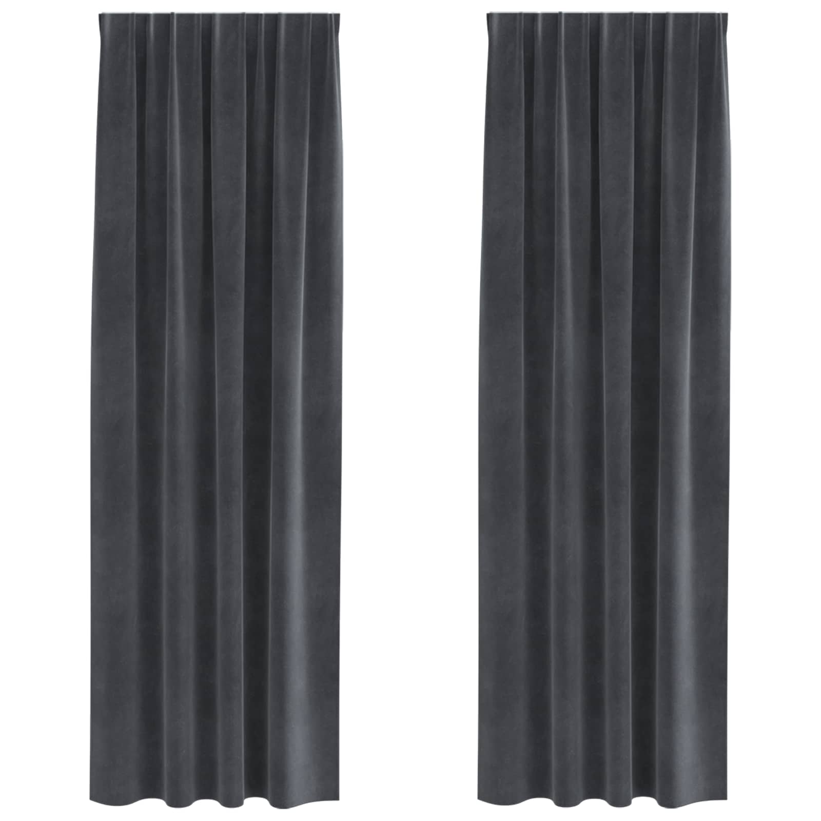Tende oscuranti 2 pcs Grigio chiaro 140 x 225 cm Velluto | homemem39