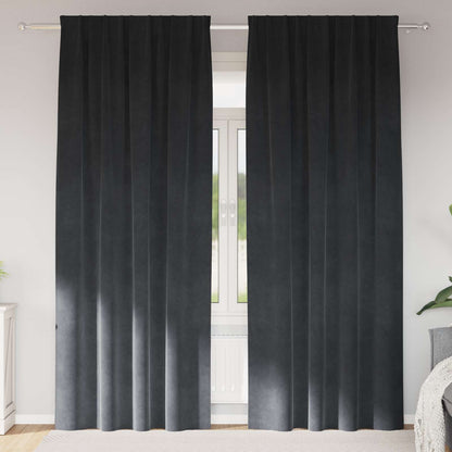 Tende oscuranti 2 pcs Grigio chiaro 140 x 260 cm Velluto | homemem39