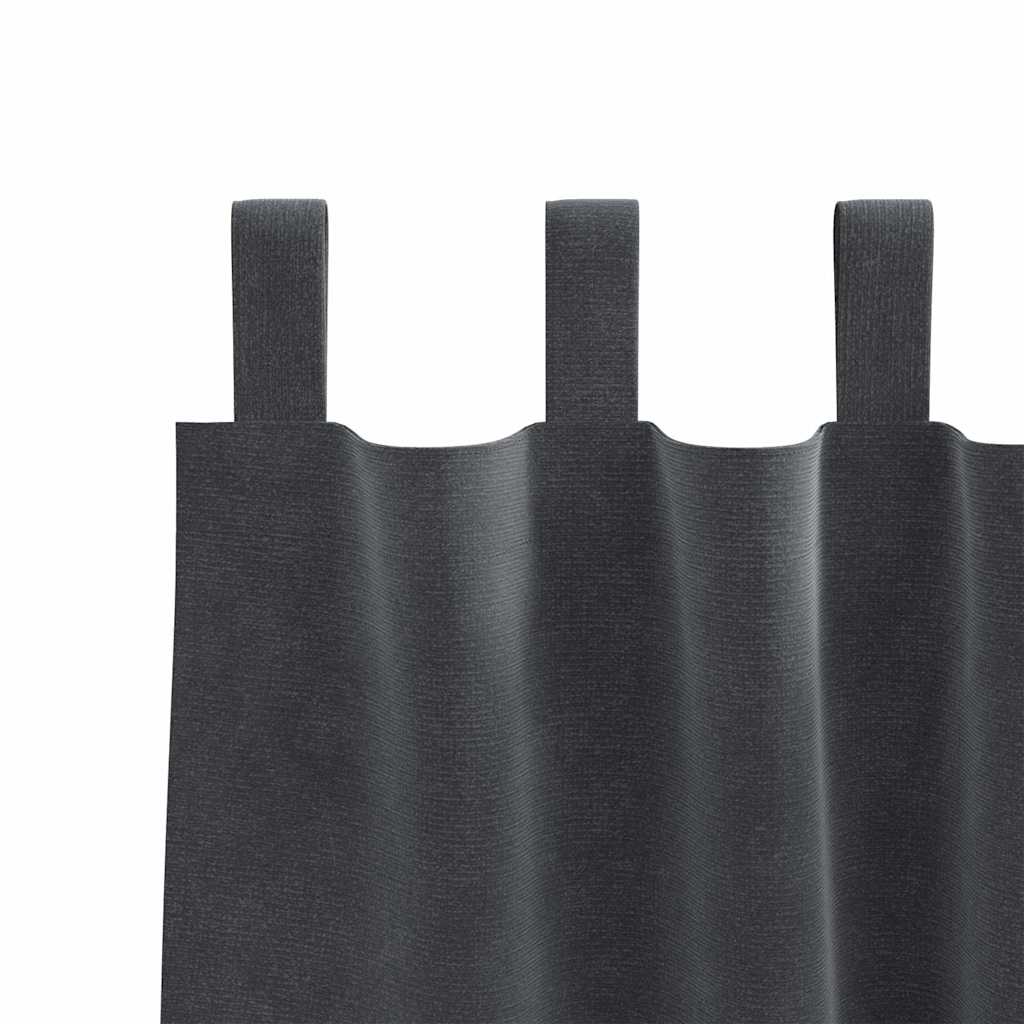 Tende oscuranti 2 pcs Grigio chiaro 140 x 140 cm Velluto | homemem39