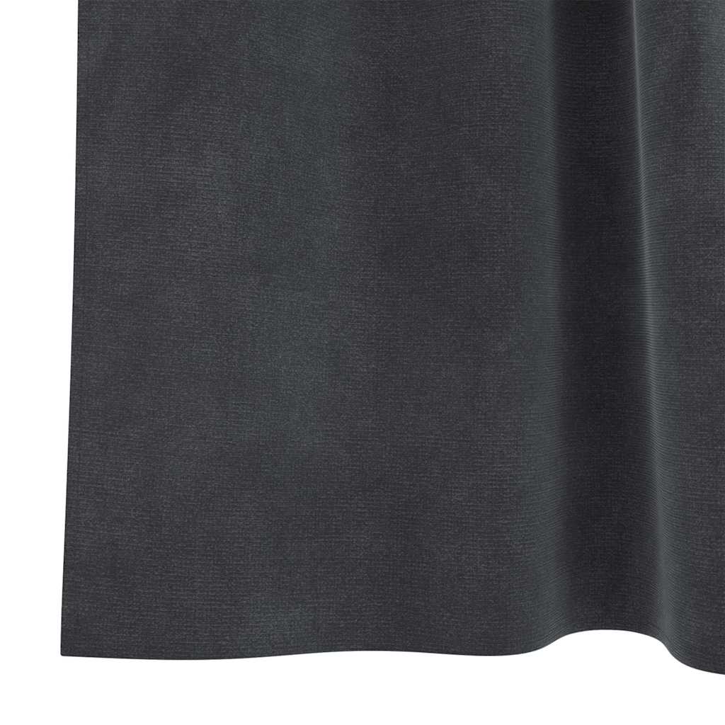 Tende oscuranti 2 pcs Grigio chiaro 140 x 175 cm Velluto | homemem39