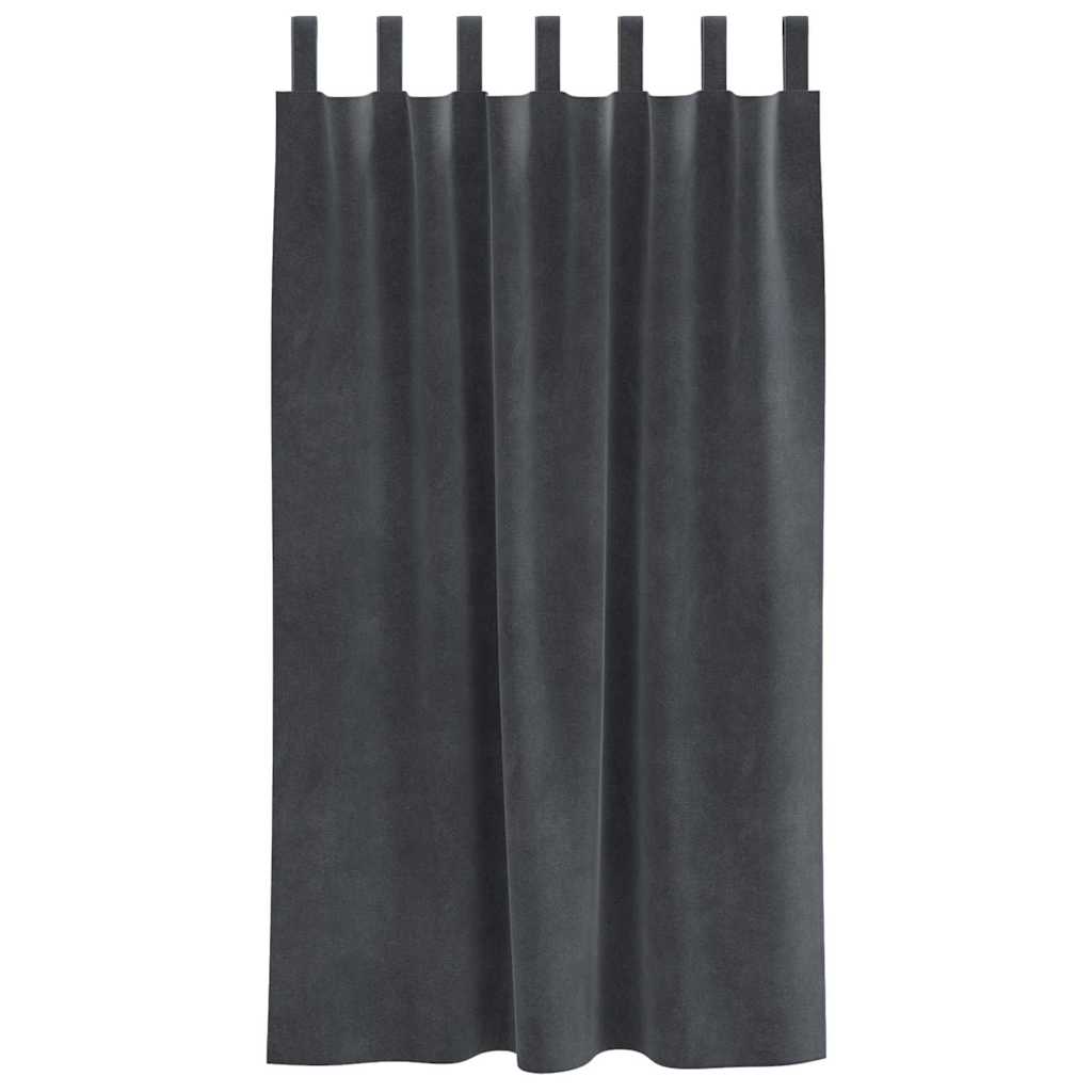 Tende oscuranti 2 pcs Grigio chiaro 140 x 175 cm Velluto | homemem39