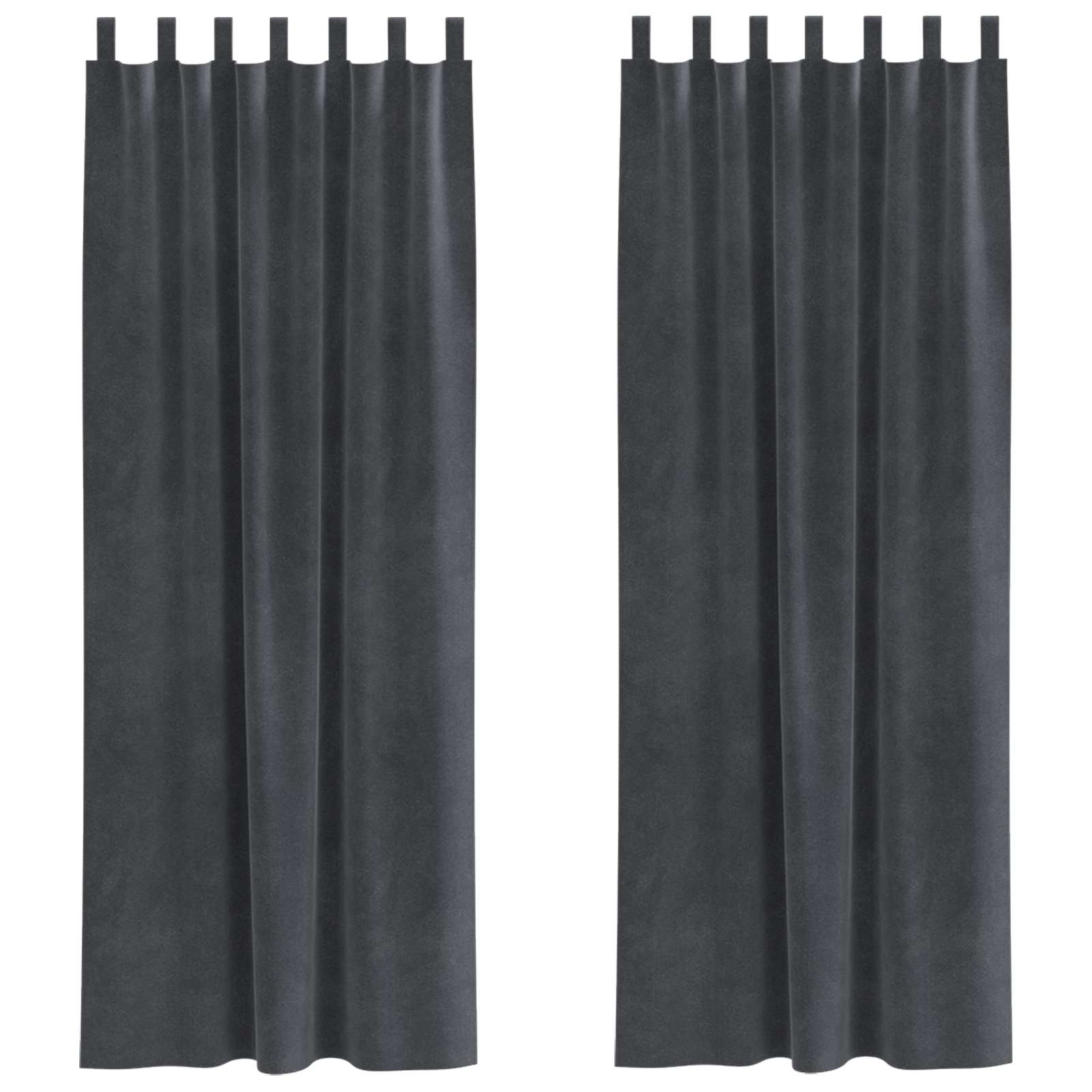 Tende oscuranti 2 pcs Grigio chiaro 140 x 245 cm Velluto | homemem39