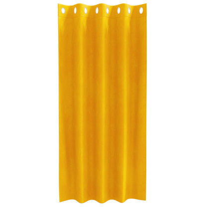 Tende oscuranti 2 pcs Giallo senape 140 x 175 cm Velluto