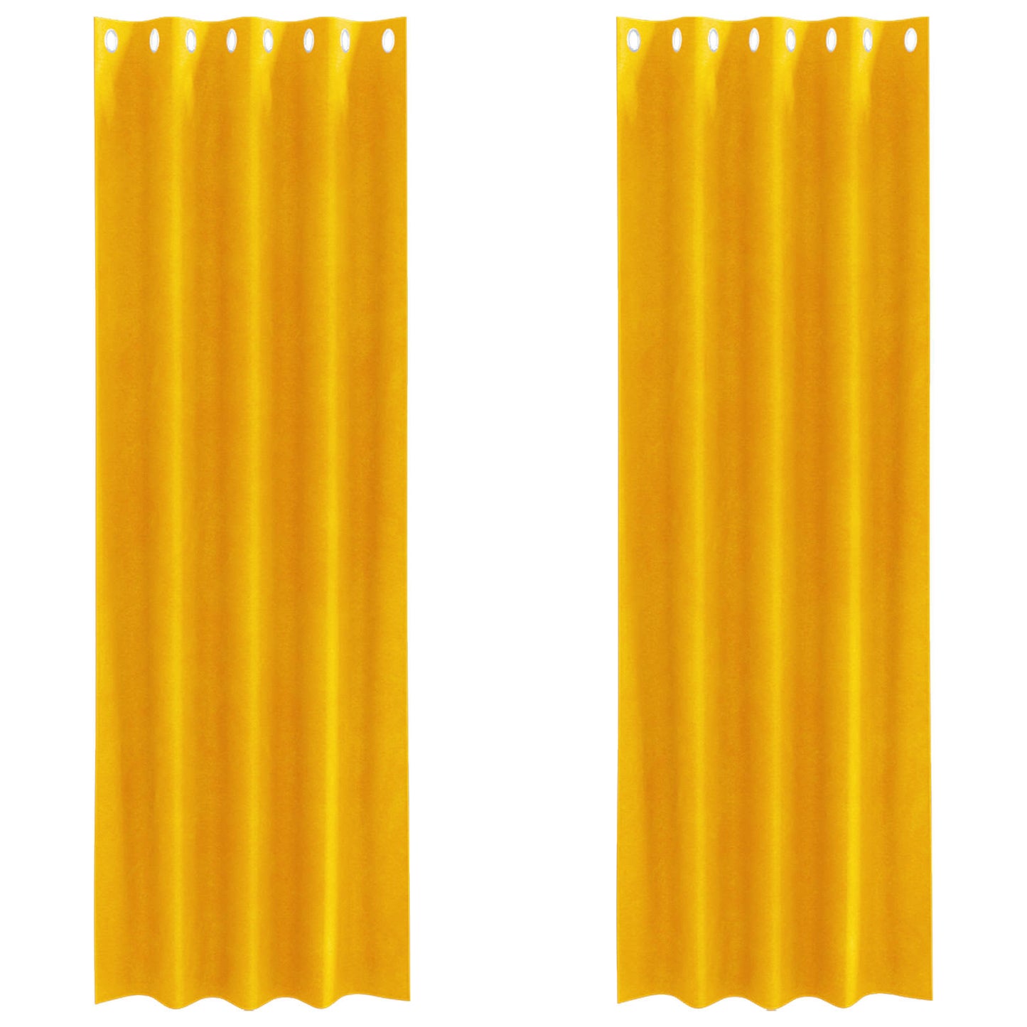 Tende oscuranti 2 pcs Giallo senape 140 x 225 cm Velluto