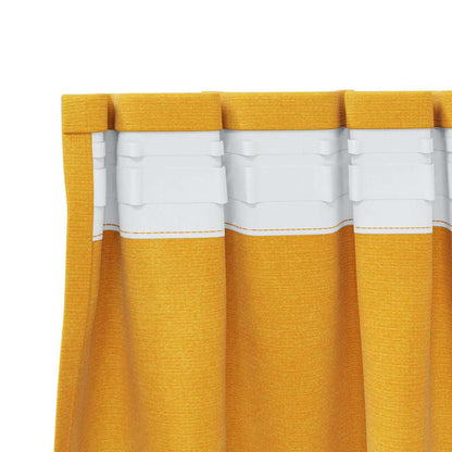 Tende oscuranti 2 pcs Giallo senape 140 x 245 cm Velluto
