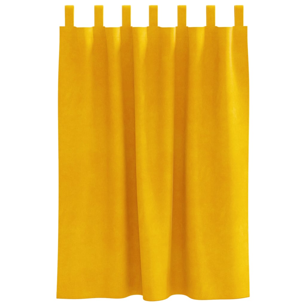 Tende oscuranti 2 pcs Giallo senape 140 x 140 cm Velluto