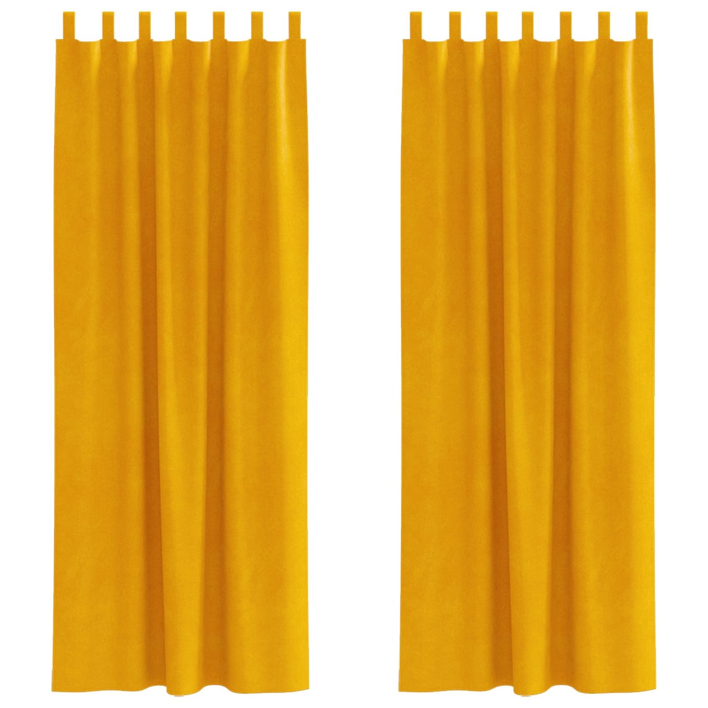 Tende oscuranti 2 pcs Giallo senape 140 x 225 cm Velluto
