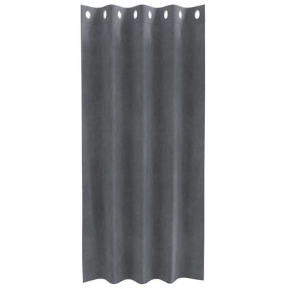 Tende oscuranti 2 pcs Grigio chiaro 140 x 175 cm Velluto | homemem39