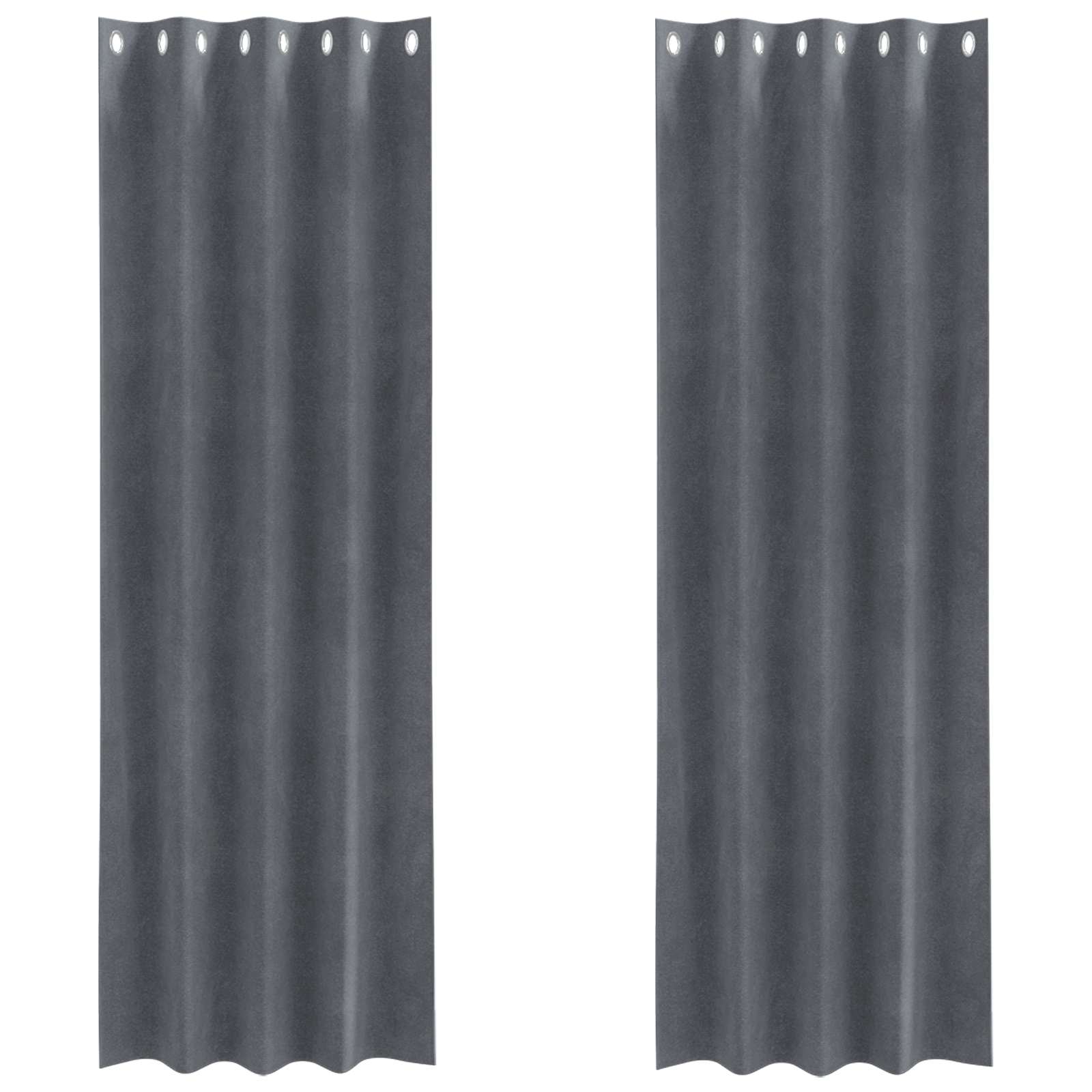 Tende oscuranti 2 pcs Grigio chiaro 140 x 225 cm Velluto | homemem39