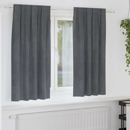 Tende oscuranti 2 pcs Grigio chiaro 140 x 175 cm Velluto | homemem39