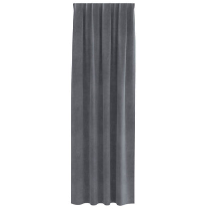 Tende oscuranti 2 pcs Grigio chiaro 140 x 260 cm Velluto | homemem39