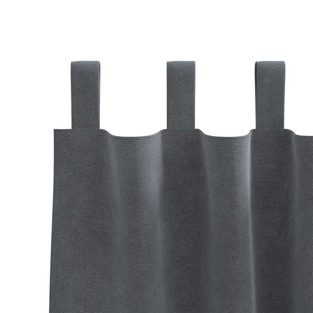 Tende oscuranti 2 pcs Grigio chiaro 140 x 245 cm Velluto | homemem39