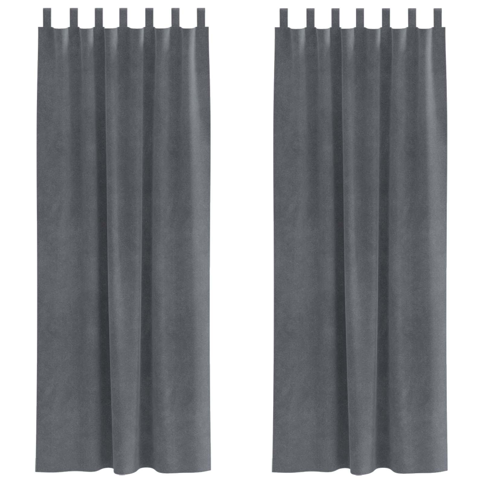 Tende oscuranti 2 pcs Grigio chiaro 140 x 260 cm Velluto | homemem39