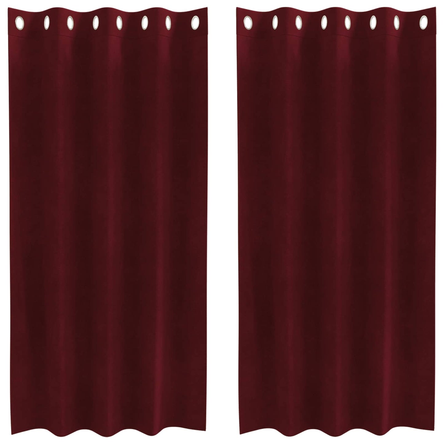 Tende oscuranti 2 pcs Rosso Vino 140 x 175 cm Velluto | homemem39
