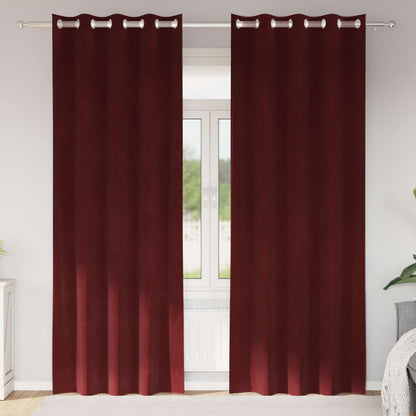 Tende oscuranti 2 pcs Rosso Vino 140 x 225 cm Velluto