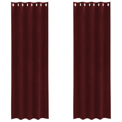 Tende oscuranti 2 pcs Rosso Vino 140 x 225 cm Velluto