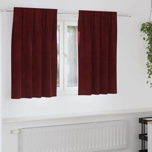 Tende oscuranti 2 pcs Rosso Vino 140 x 140 cm Velluto