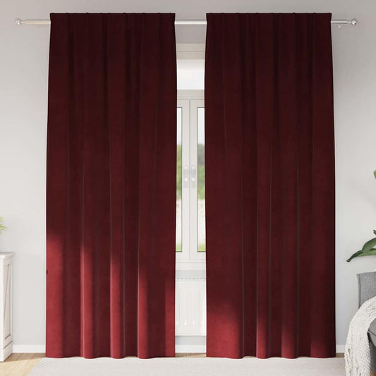 Tende oscuranti 2 pcs Rosso Vino 140 x 225 cm Velluto