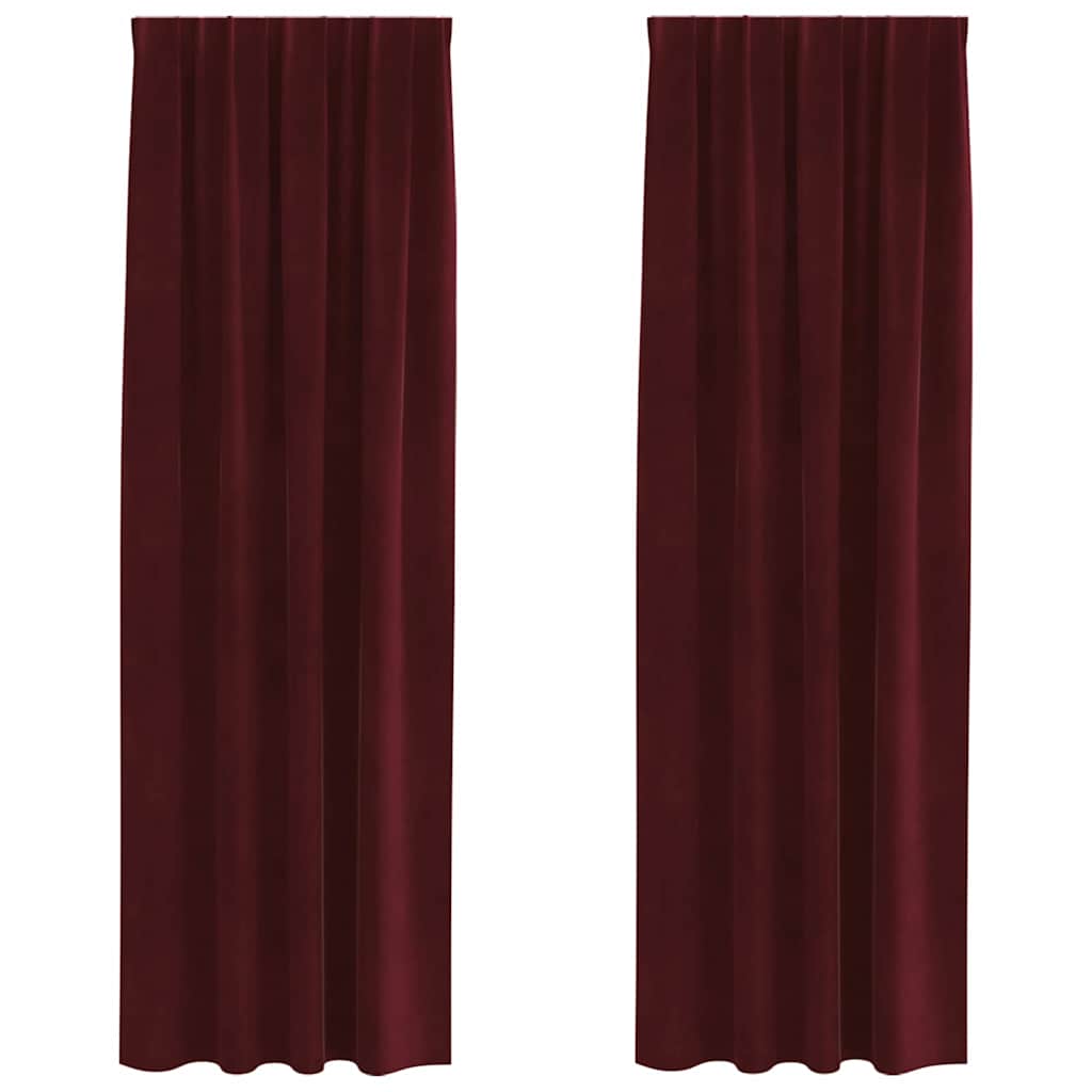 Tende oscuranti 2 pcs Rosso Vino 140 x 245 cm Velluto