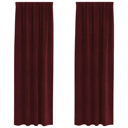 Tende oscuranti 2 pcs Rosso Vino 140 x 245 cm Velluto