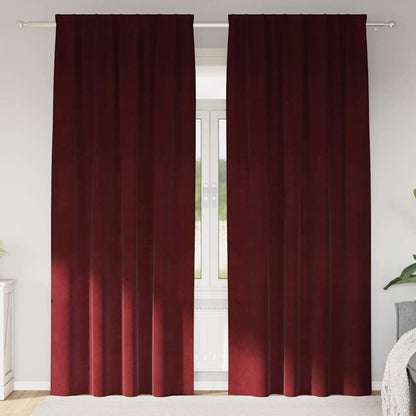 Tende oscuranti 2 pcs Rosso Vino 140 x 260 cm Velluto