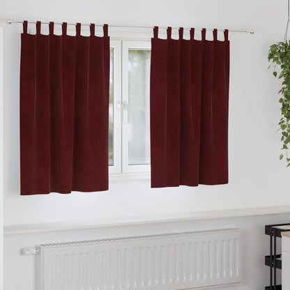 Tende oscuranti 2 pcs Rosso Vino 140 x 140 cm Velluto